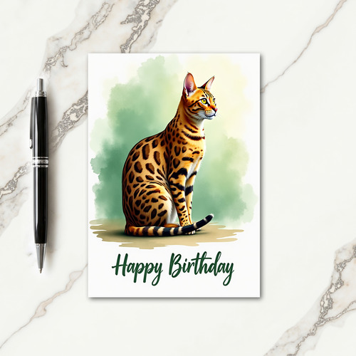 Wild Feline Birthday Card
