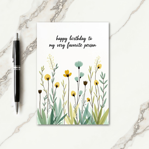 Wild Flora Birthday Card