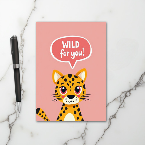 Wild For You Leopard Card
