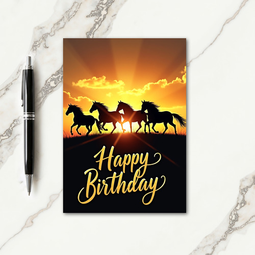 Wild Horse Birthday Card
