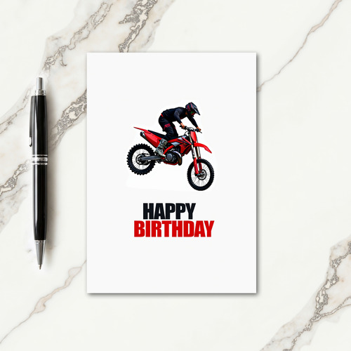 Wild Motorcycle Birthday Card