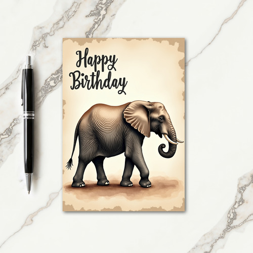 Wild Safari Elephant Card