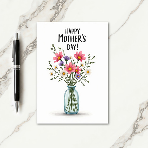 Wildflower Mothers Day Bouquet Card