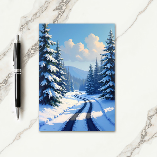 Winding Road Christmas Card