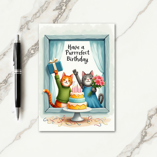 Window Scene Birthday Card