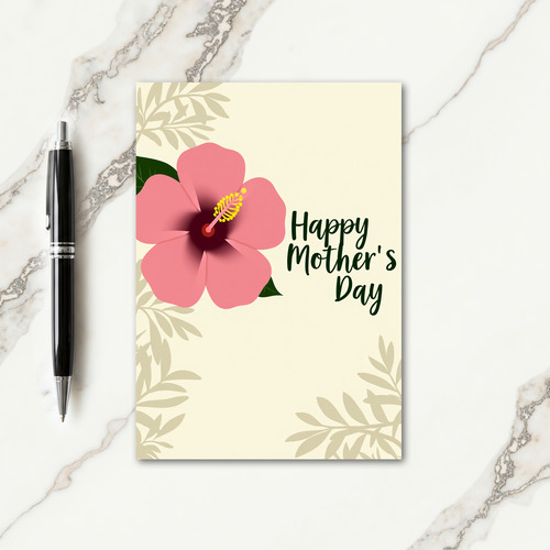Wine Red Petal Mothers Day Card