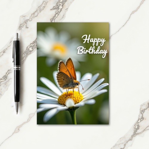 Winged Birthday Blossom Card
