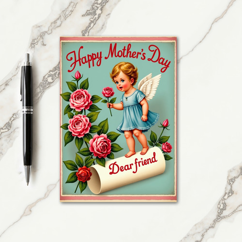 Winged Child Mothers Day Card