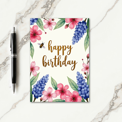 Winged Delight Birthday Card