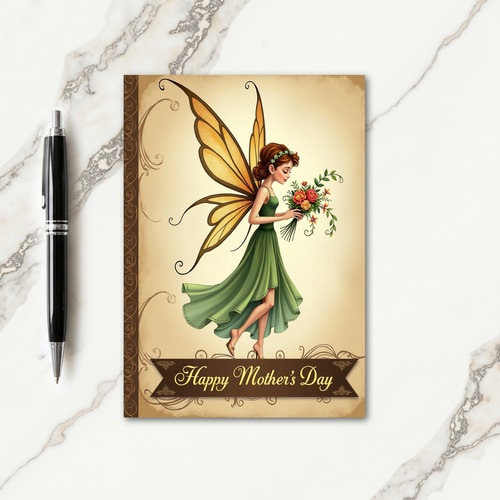 Winged Floral Mothers Day Card