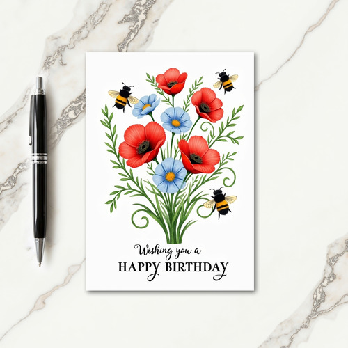 Winged Friends Birthday Card