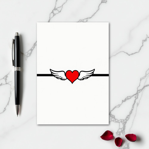 Winged Heart Pattern Card