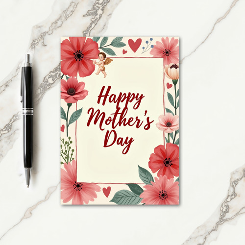 Winged Infant Mothers Day Card