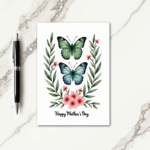 Winged Insects Watercolor Card