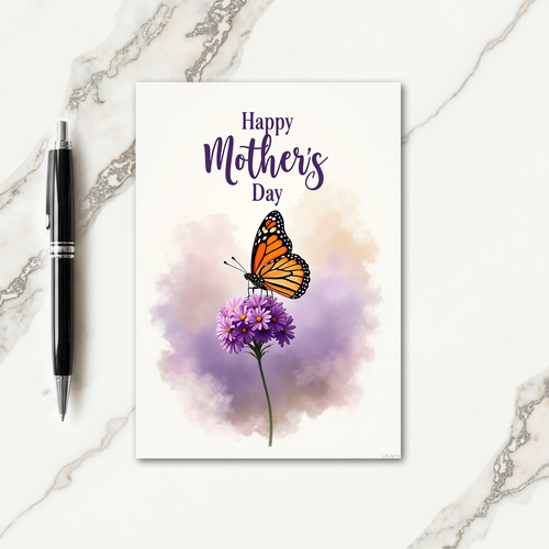 Winged Mothers Day Flower Card