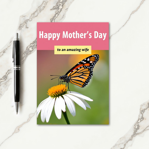 Winged Mothers Day Message Card