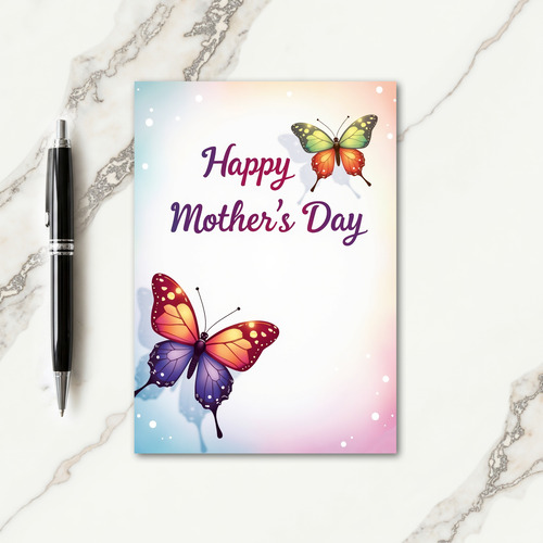Winged Mothers Day Wishes Card