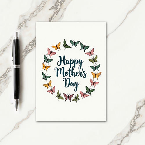Winged Mothers Day Wreath Card