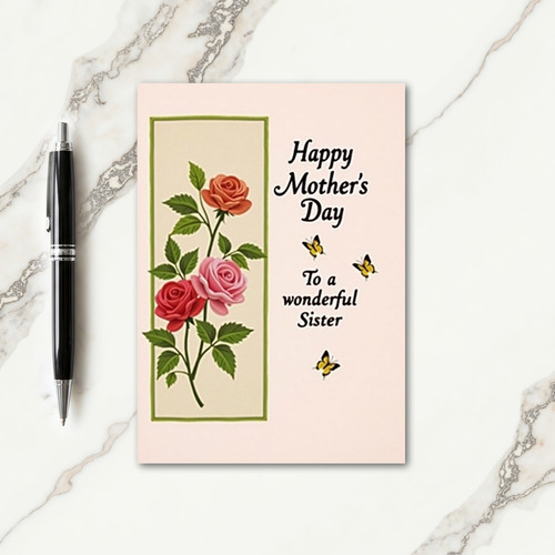 Winged Sister Mothers Day Card