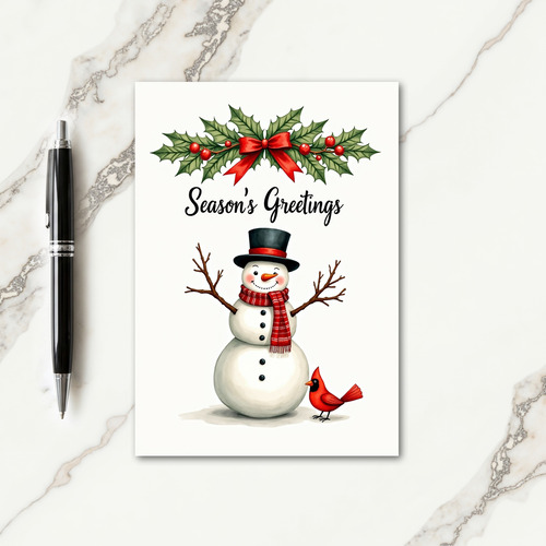 Winking Snowman Card