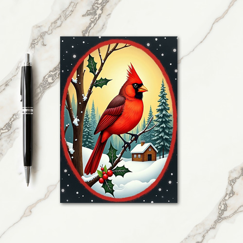 Winter Bird Christmas Card