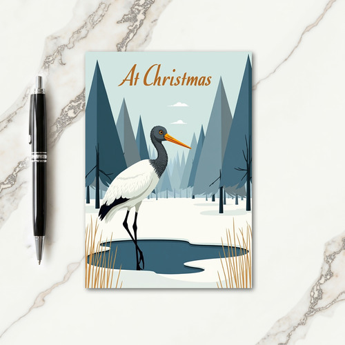 Winter Bird Reflection Card thumbnail