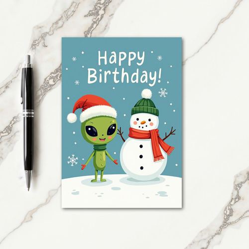 Winter Birthday Friends Card