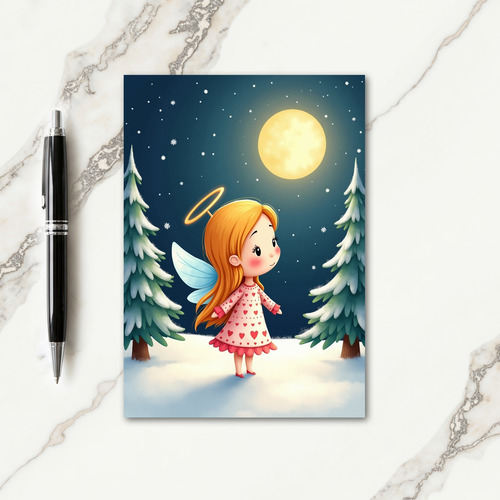 Winter Cherub Card