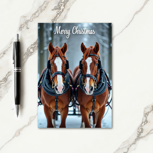 Winter Equine Christmas Card thumbnail