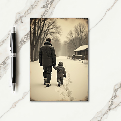 Winter Fathers Day Walk Card
