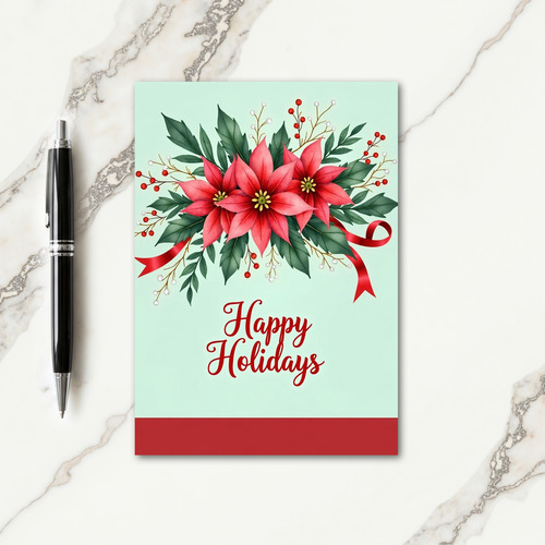 Winter Floral Christmas Card
