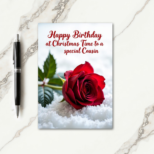 Winter Flower Christmas Card