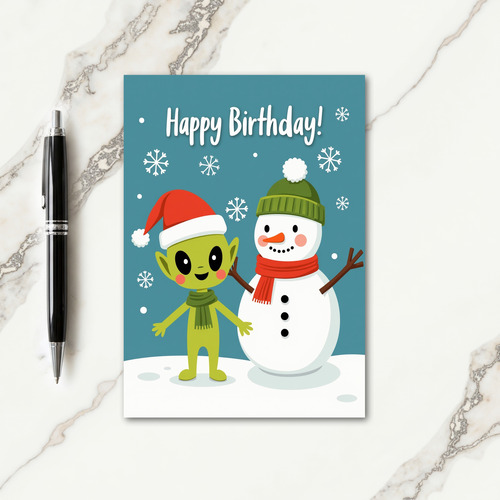 Winter Friends Birthday Card