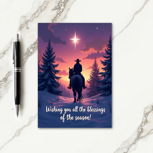 Winter Horsemans Christmas Card