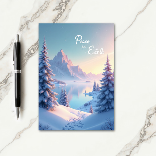 Winter Mountain Christmas Card