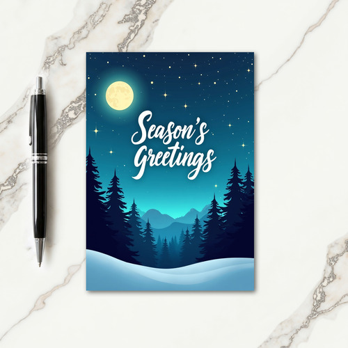 Winter Night Christmas Card