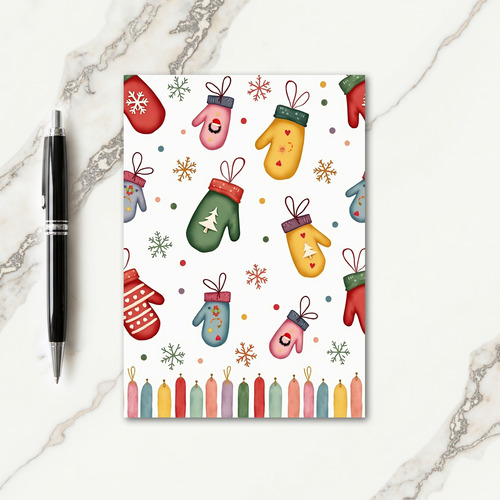 Winter Patterned Mitten Card