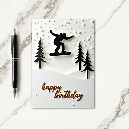 Winter Silhouette Birthday Card