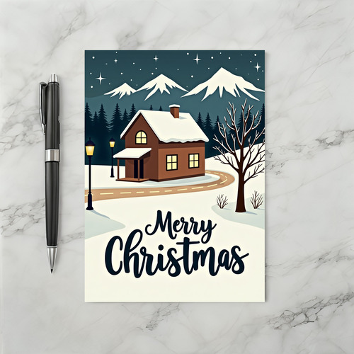 Winter Snow Christmas Home Card