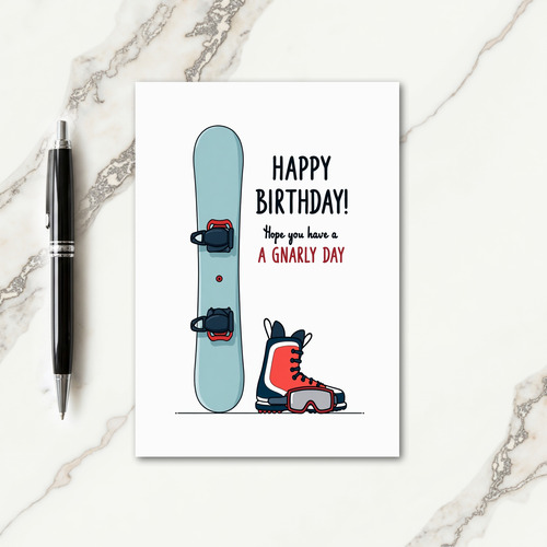 Winter Sport Birthday Card