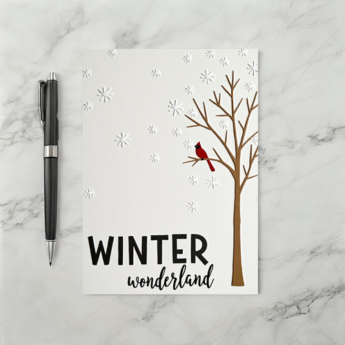 Winter Wonderland Cardinal Card