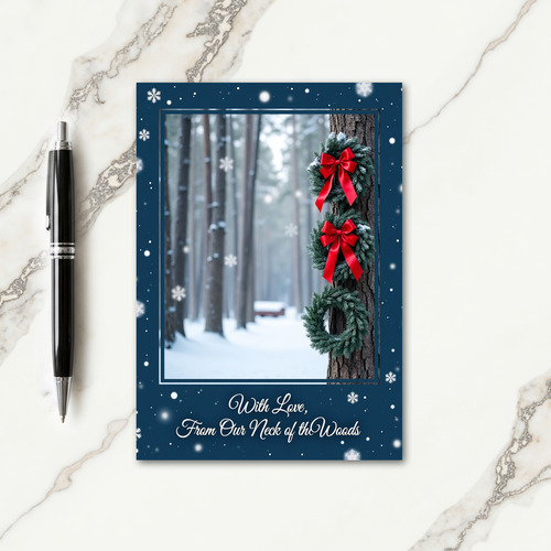 Winter Wreath Tree Card