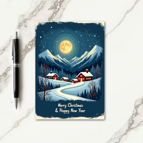 Wintry Scene Christmas Card