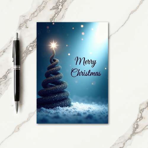 Wintry Spiral Christmas Card