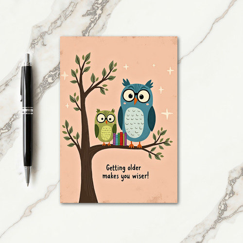 Wise Avian Birthday Card