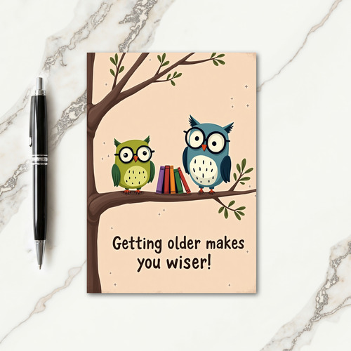 Wise Birds Birthday Card