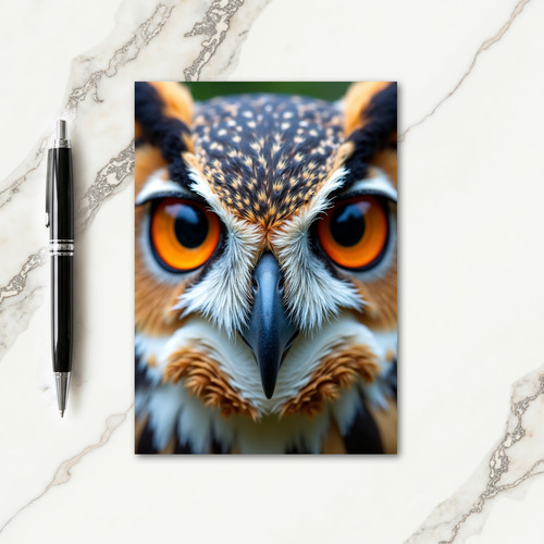 Wise Fathers Day Owl Face Card