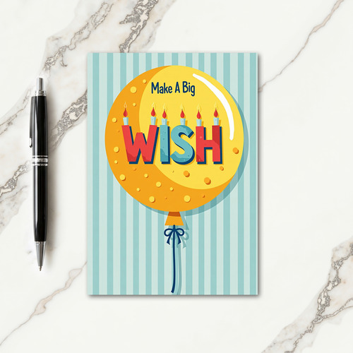 Wish Birthday Balloon Card