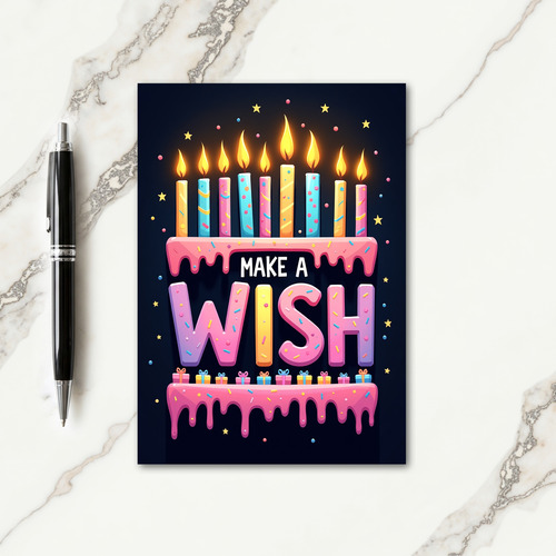 Wish Birthday Cake Card