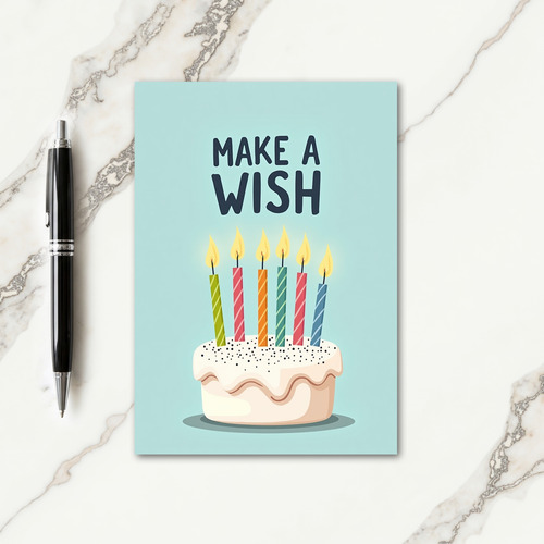 Wish Cake Birthday Card